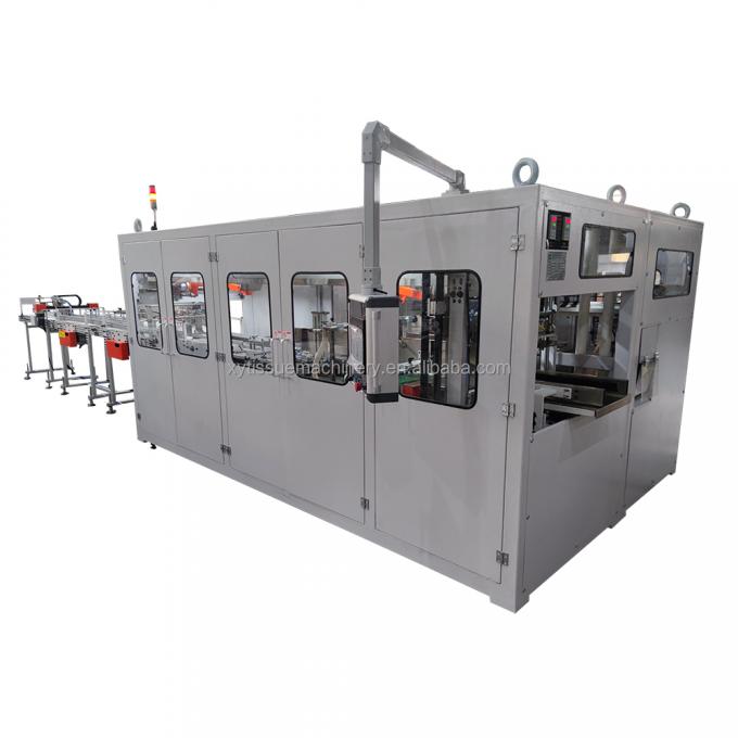 Linea de producción de papel higiénico de rollo pequeño automático de 48 rollos con cortador de sierra de troncos 5