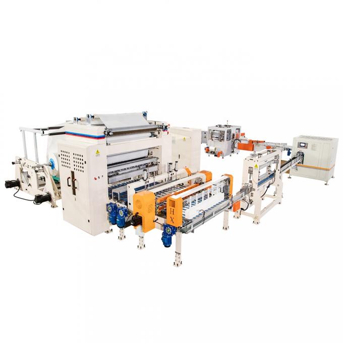 1/2 Fold Soft Bag Pack Facial Tissue Paper Machine Línea de producción de papel de tejido de cara Sistema de embalaje automático de transferencia de alta velocidad 0