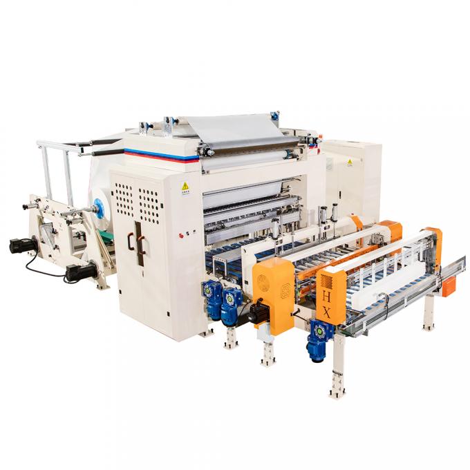 1/2 Fold Soft Bag Pack Facial Tissue Paper Machine Línea de producción de papel de tejido de cara Sistema de embalaje automático de transferencia de alta velocidad 3