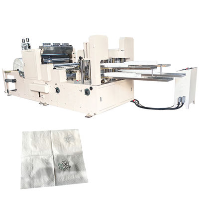 Buena velocidad de cuatro cubiertas de servilletas de toalla de servilleta máquina plegable de papel con 2 colores de impresión