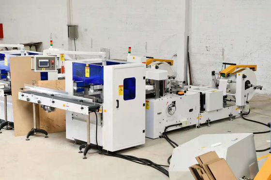 Línea de producción de maquinaria de plegado de servilletas de papel de alta velocidad totalmente automática