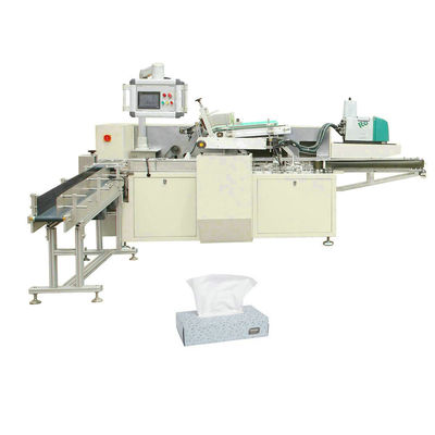 Máquina de embalaje de caja de cartón de papel de tejido facial plegable totalmente automática