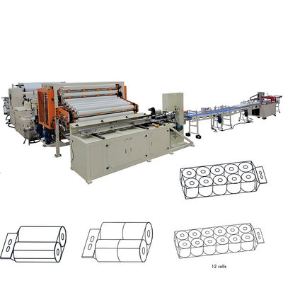 12 rollos de paquete de laminación de papel higiénico pequeño papel de papel para hacer la línea de producción de la máquina