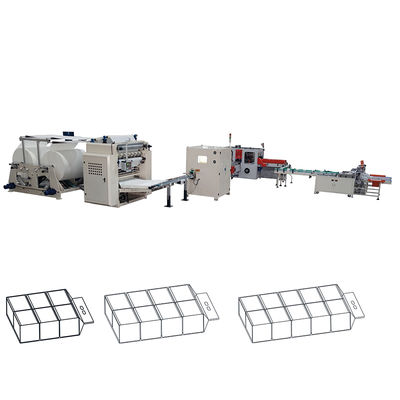 China 6 líneas de fabricación de papel tisú facial de dibujo suave en V con plegado intermedio, fábrica de líneas de producción de máquinas