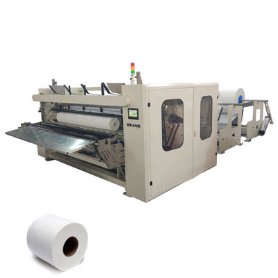 Máquina de la fabricación de papel de papel higiénico del PLC de la anchura 2800m m que rebobina el repujado completo